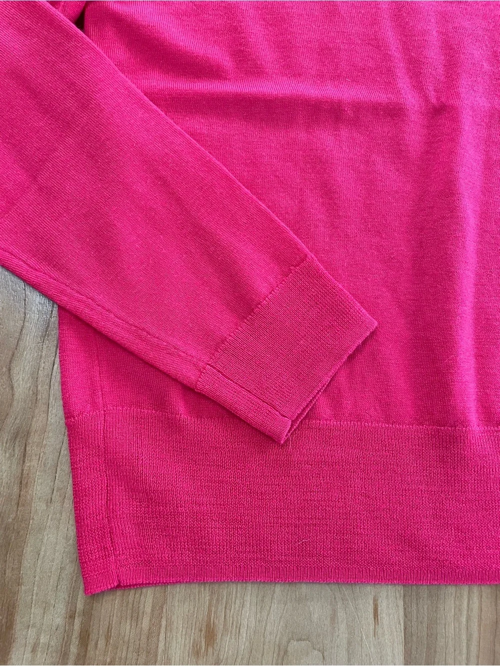 J. Crew Medium Pink Tippi Sweater Crochet Lace Collar Lightweight Merino Wool